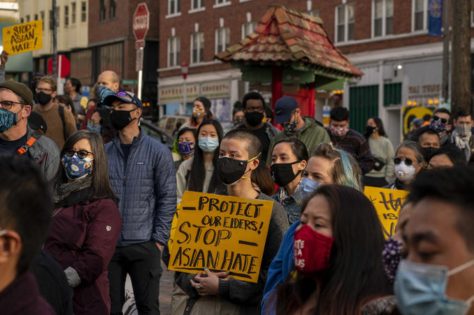 March In Seattle Calls for End To Asian Hate Crimes 