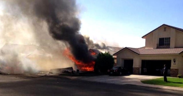 Fiery jet crash: Military plane explodes in California neighborhood