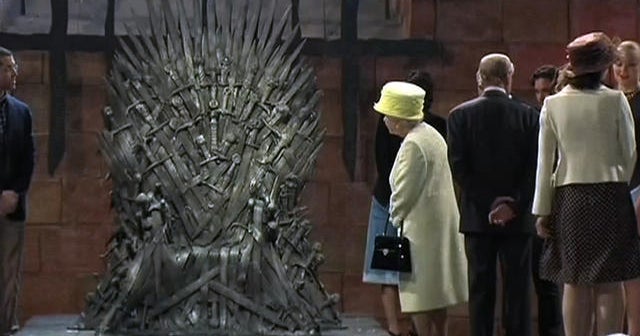 Watch: Queen Elizabeth visits Game Of Thrones set