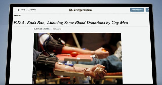 FDA eases blood donation ban on gay men