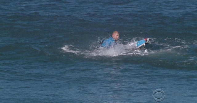 Pro surfer fights off shark during contest in South Africa