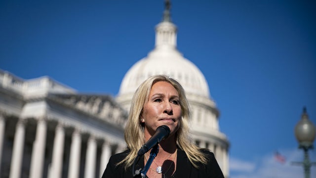 Representative Marjorie Taylor Greene Holds Capitol Hill News Conference 