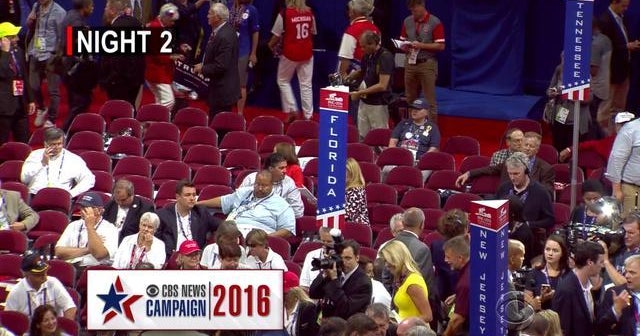 Low attendance at the Republican National Convention Low attendance at the Republican National Convention