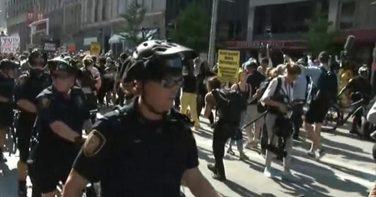 Protesters Take To The Streets Of Cleveland - CBS News