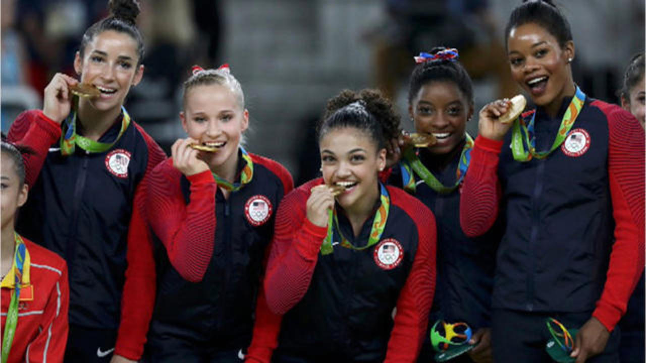 U S Women S Gymnastics Team Inspires With Its Talent And Its Diversity Cbs News