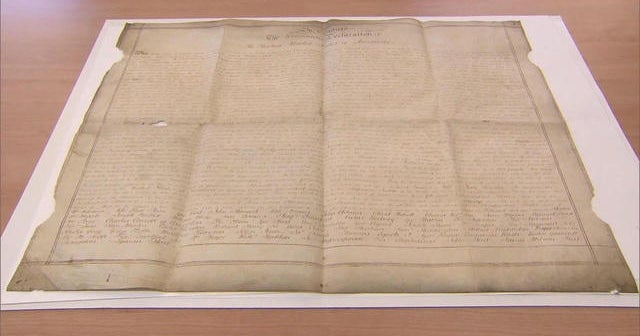 Rare copy of Declaration of Independence found in England