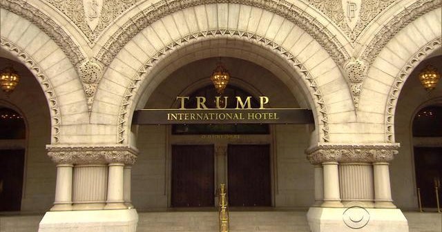 Which foreign entities are booking big-money events at Trump properties?