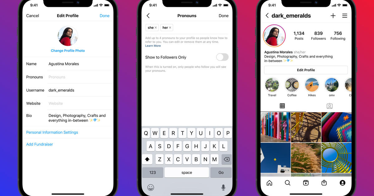 Instagram launches feature to let users add pronouns to profile