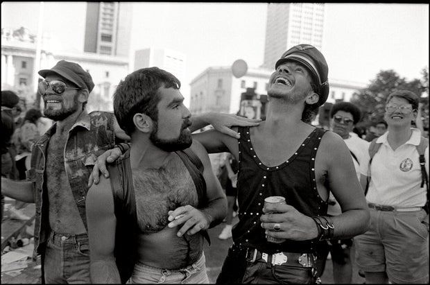 Smiling Marchers At The International Lesbian & Gay Freedom Day Parade
