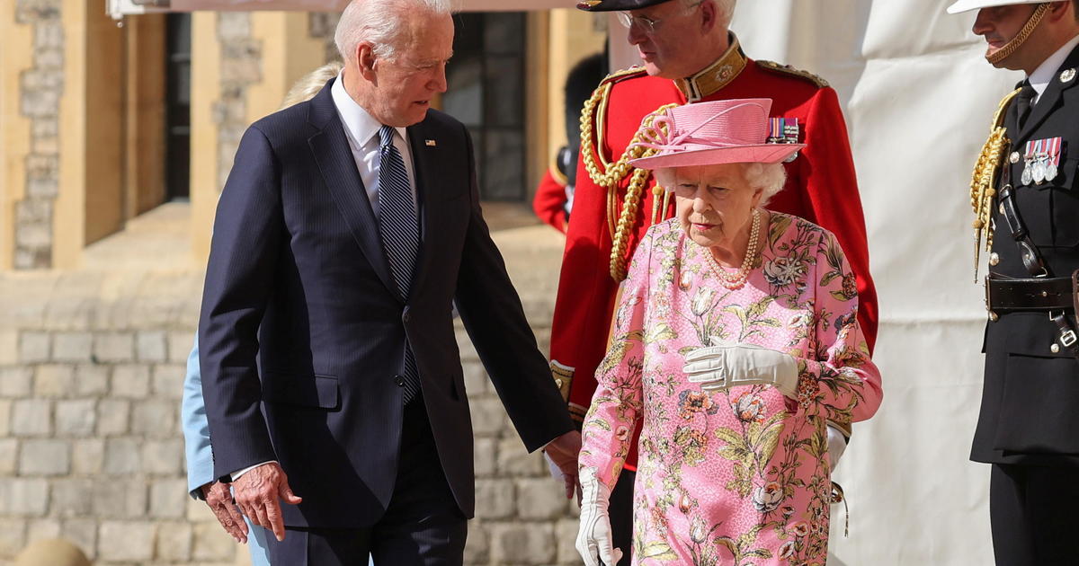Bidens meet Queen Elizabeth for tea at Windsor Castle after G-7 summit