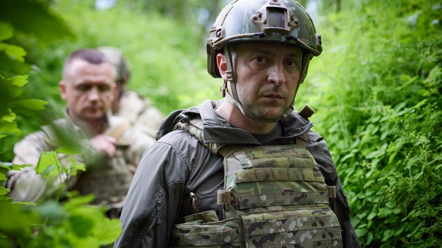 President of Ukraine Volodymyr Zelensky visits Donbas