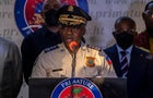 Head of Haitian National Police, Leon Charles speaks during a news conference in Port-au-Prince 