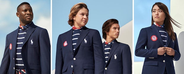 Ralph Lauren unveils Team USA uniforms — and they come with air-conditioned jackets - CBS News 3 071321-olympicsceremony.jpg