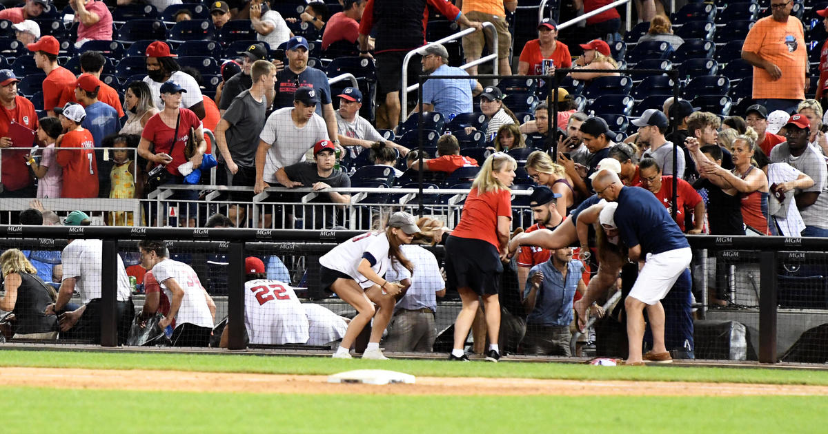 Nationals game suspended as fans rush for exits after shooting outside stadium