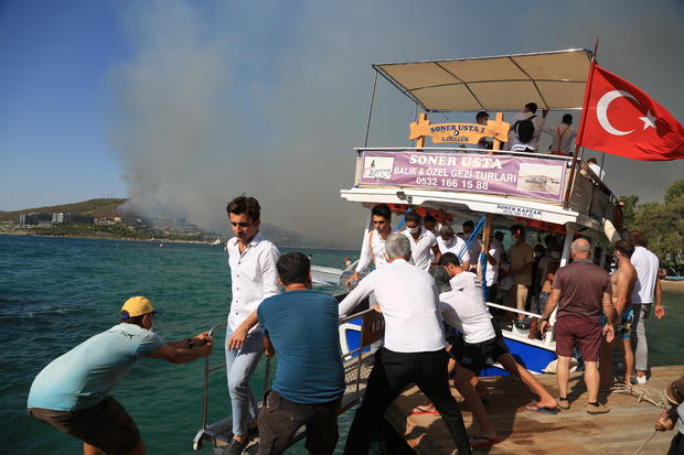 Forest fire in Turkey's Mugla 