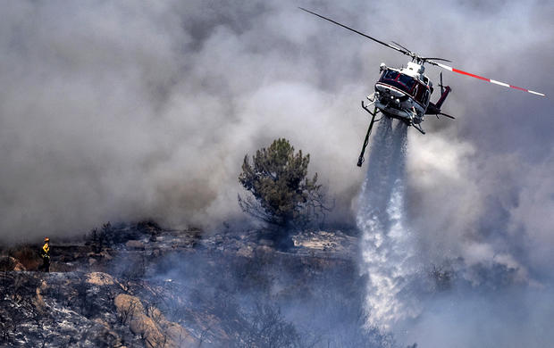 Residents forced to evacuate as Chaparral fire near La Cresta is seen across 3 counties 