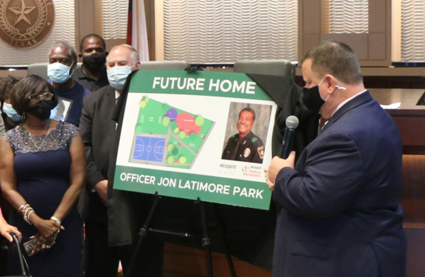 Plans for Officer Jon Latimore Park 