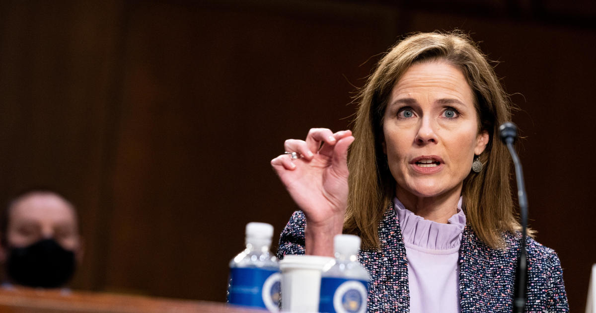 Amy Coney Barrett says Supreme Court justices aren't "partisan hacks"
