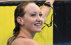 Madison Wilson reacts after her 200-meter freestyle heat during the Australian National Olympic Swimming Trials at SA Aquatic & Leisure Centre on June 14, 2021, in Adelaide, Australia. 