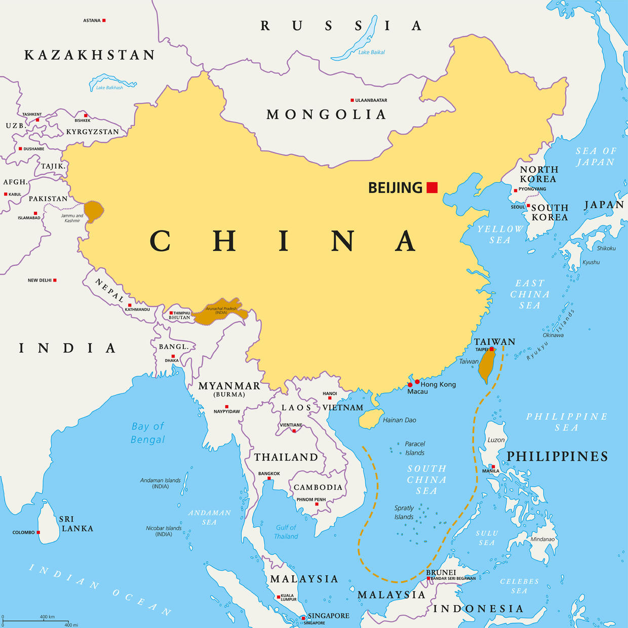 карта китая и тайваня