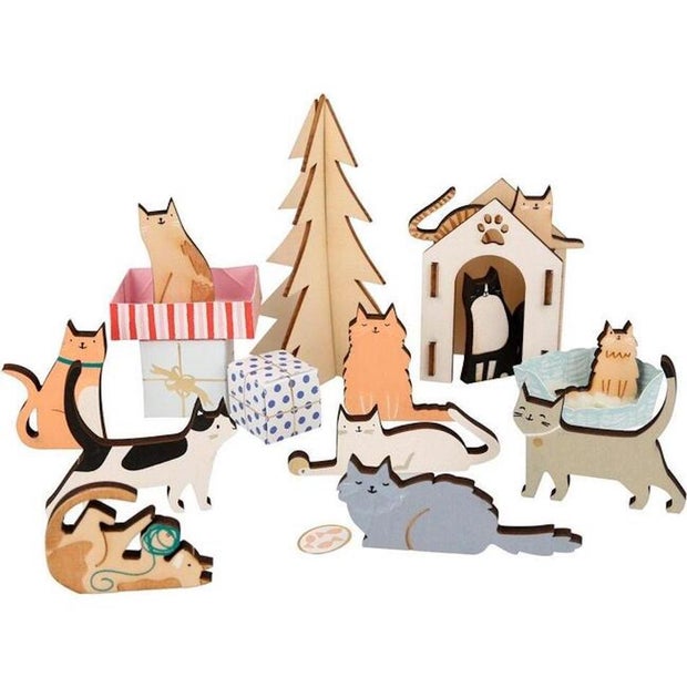 Meri Meri cat advent calendar suitcase 