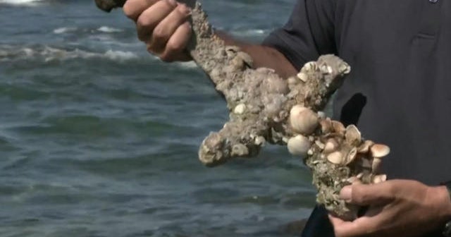 Diver finds 900-year-old sword in Mediterranean Sea