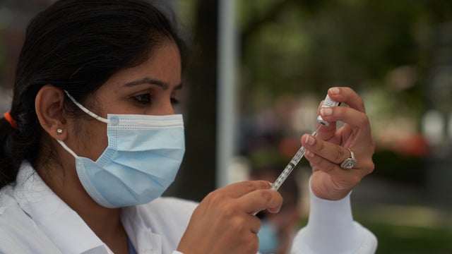 A School Vaccination Event As Covid-19 Cases Among Children Grow