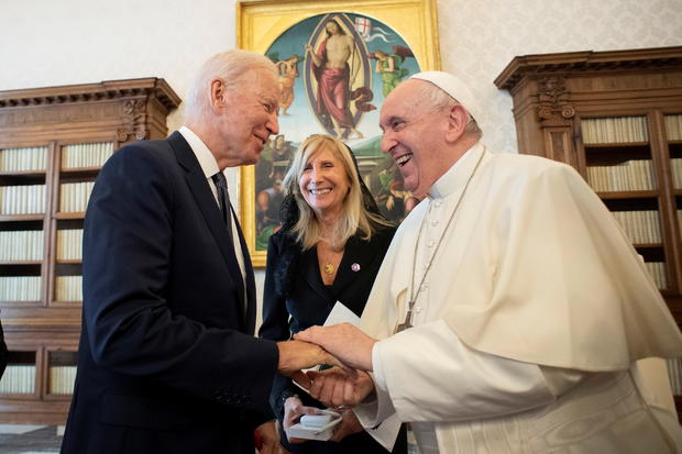 Pope Francis meets U.S. President Joe Biden at the Vatican 