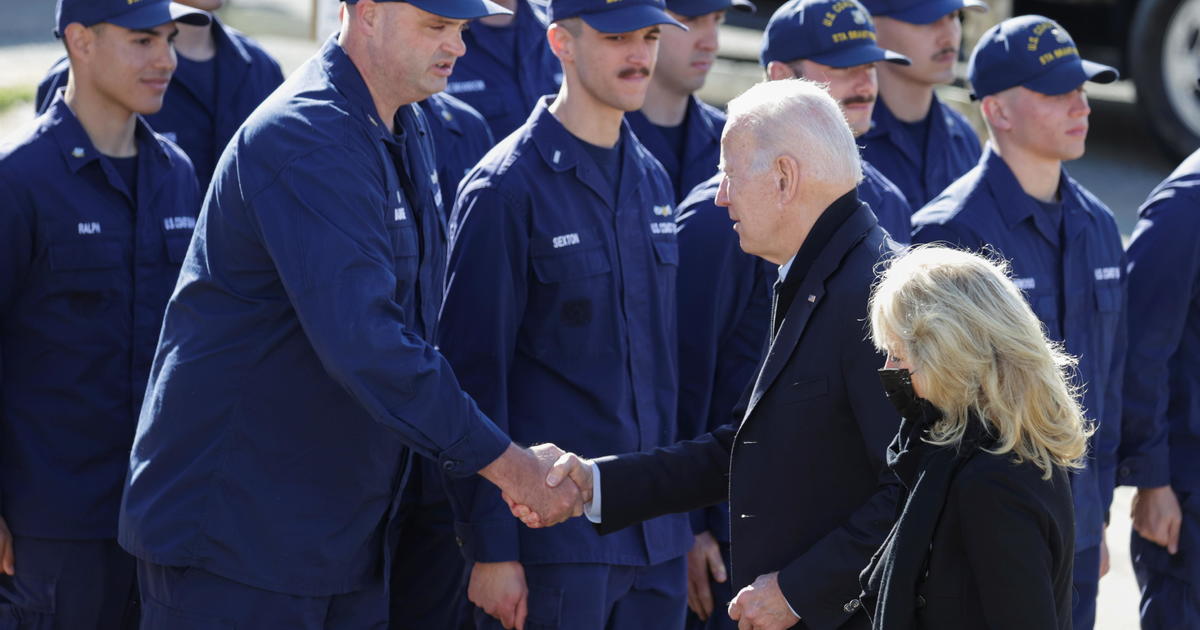 Biden visits Coast Guard on Thanksgiving