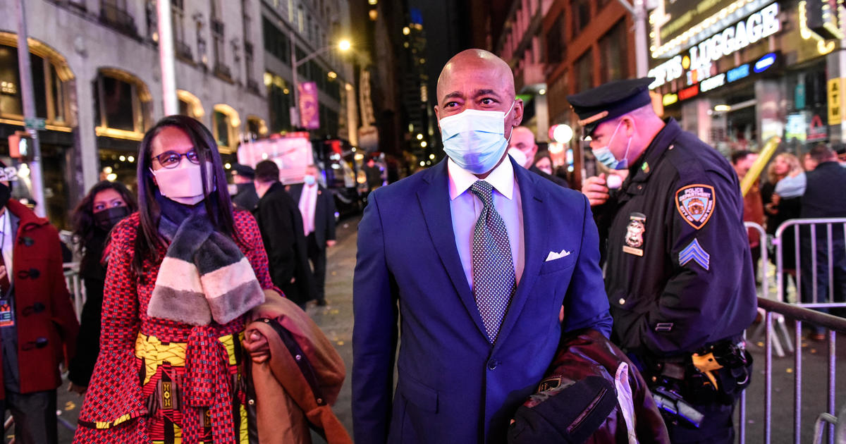 Eric Adams sworn in as New York City's 110th mayor after Times Square ball drop