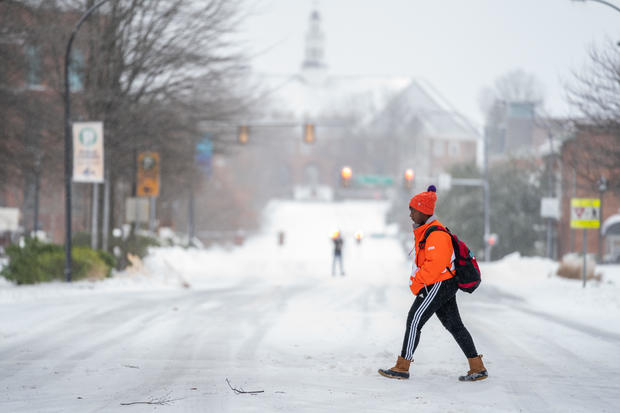 Winter Storm Brings Ice And Snow To The Carolinas 