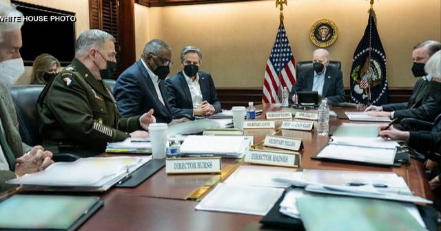 Biden convenes with national security team on Ukraine-Russia conflict