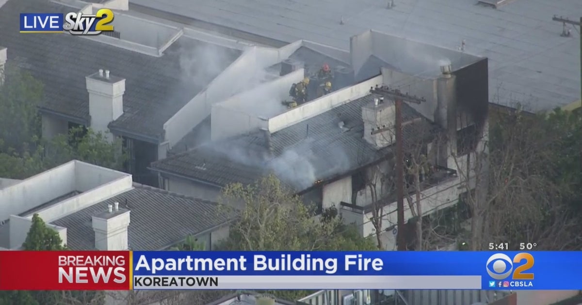 Crews Knocked Down Greater Alarm Fire At 2Story Apartment Building In Koreatown CBS Los Angeles