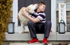 Photo of Nolan Balcitis with his dog 