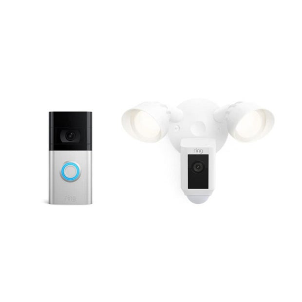 Ring Video Doorbell 4 with Ring Floodlight Cam 