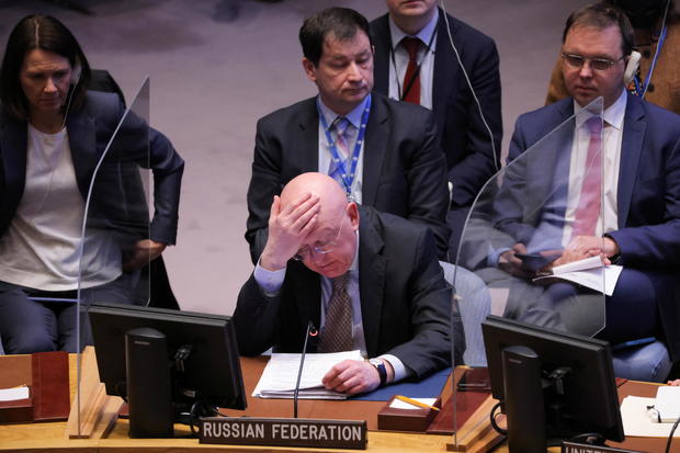 U.N. Security Council's emergency meeting, amid Russia's invasion of Ukraine, in New York City 