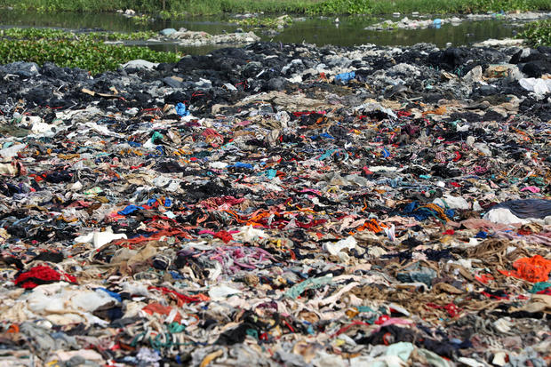 Garment Factory Waste Dump Contributes To Environmental Issues In Bangladesh 