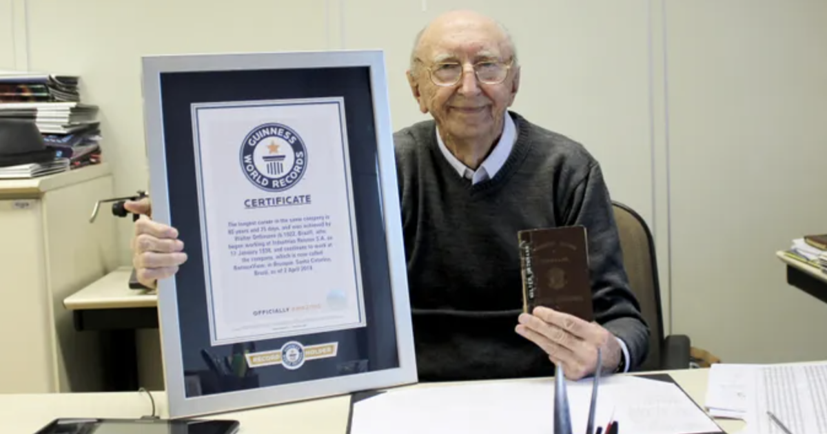 100-calendar year-old man sets report for longest job at a person business