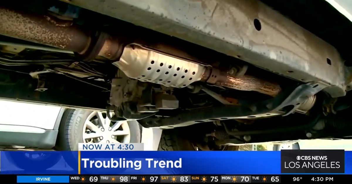 Drivers get ID numbers on catalytic converters for free by LA law enforcement agencies CBS Los