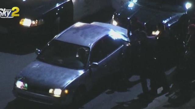 Driver in stolen car slams into LAPD cruiser during Hollywood chase 