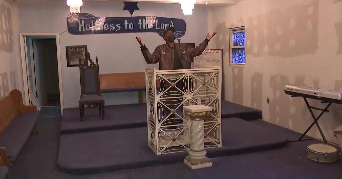 Brooklyn Pastor Willie Billips of Faith Hope and Charity House of God Praying for Help to Repair Church Building After It Was Badly Damaged During Hurricane Ida