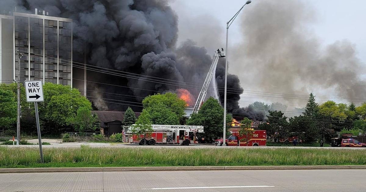 Firefighters respond to extra-alarm fire at the vacant Pheasant Run Resort in St. Louis.  Charles