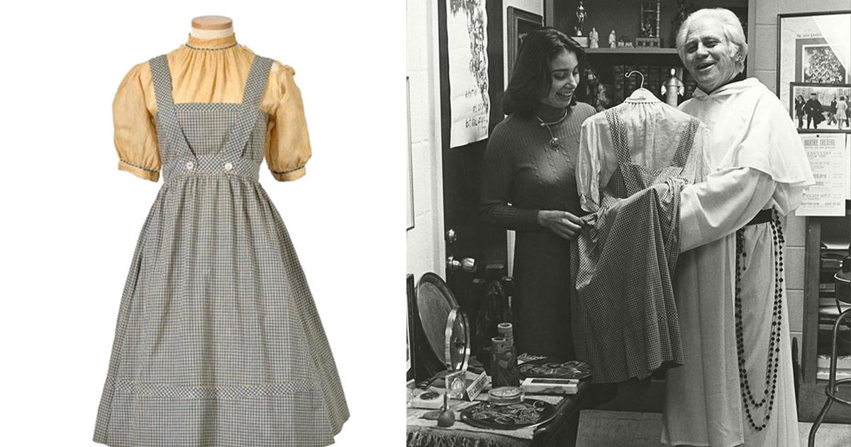 The iconic Dorothy dress from "The Wizard of Oz" was set to be auctioned. The family of a Catholic priest sued to block it.